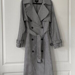U.K. "Next" Brand  - Black & White Cotton Trench Coat